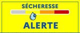 indicateur du niveau de sécheresse, ici le niveau alerte (jaune)