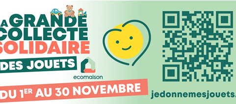 affiche de la grande collecte avec qrcode
